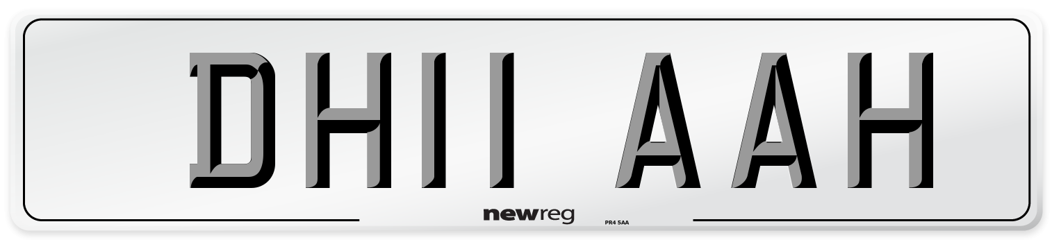 DH11 AAH Number Plate from New Reg